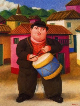 Fernando Botero Painting - drummer Fernando Botero